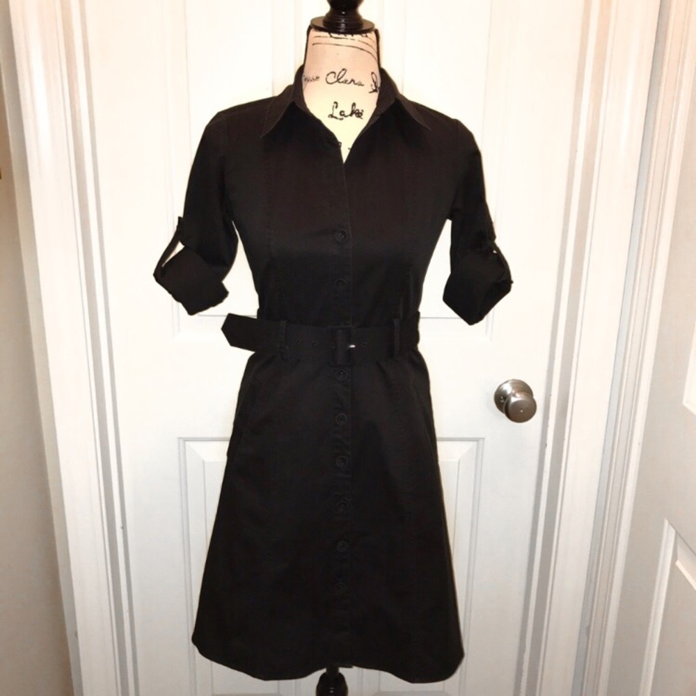 Ann Taylor belted shirt dress